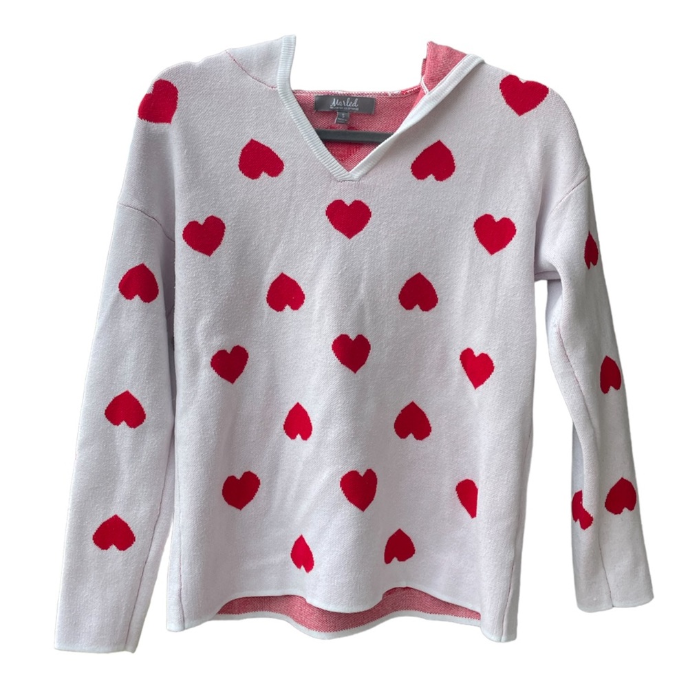 Hooded Heart Sweater by “Marled Reunited Clothing”